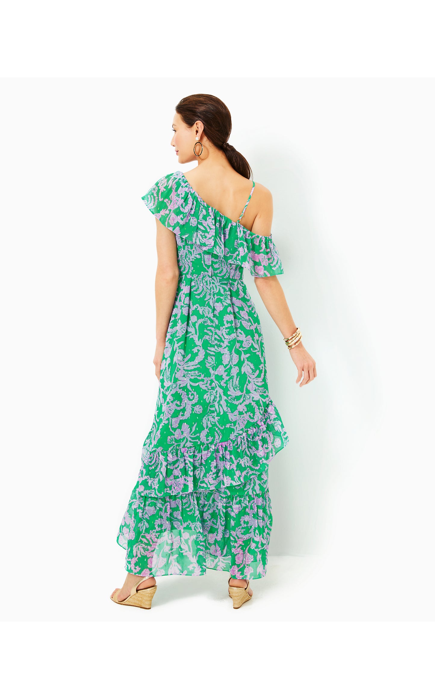 Rosalynn Ruffle Maxi Dress Salty Sandbar