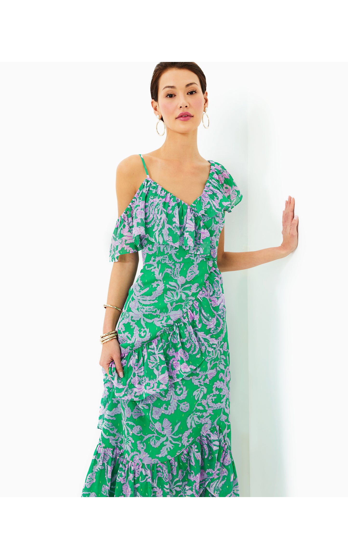 Rosalynn Ruffle Maxi Dress Salty Sandbar