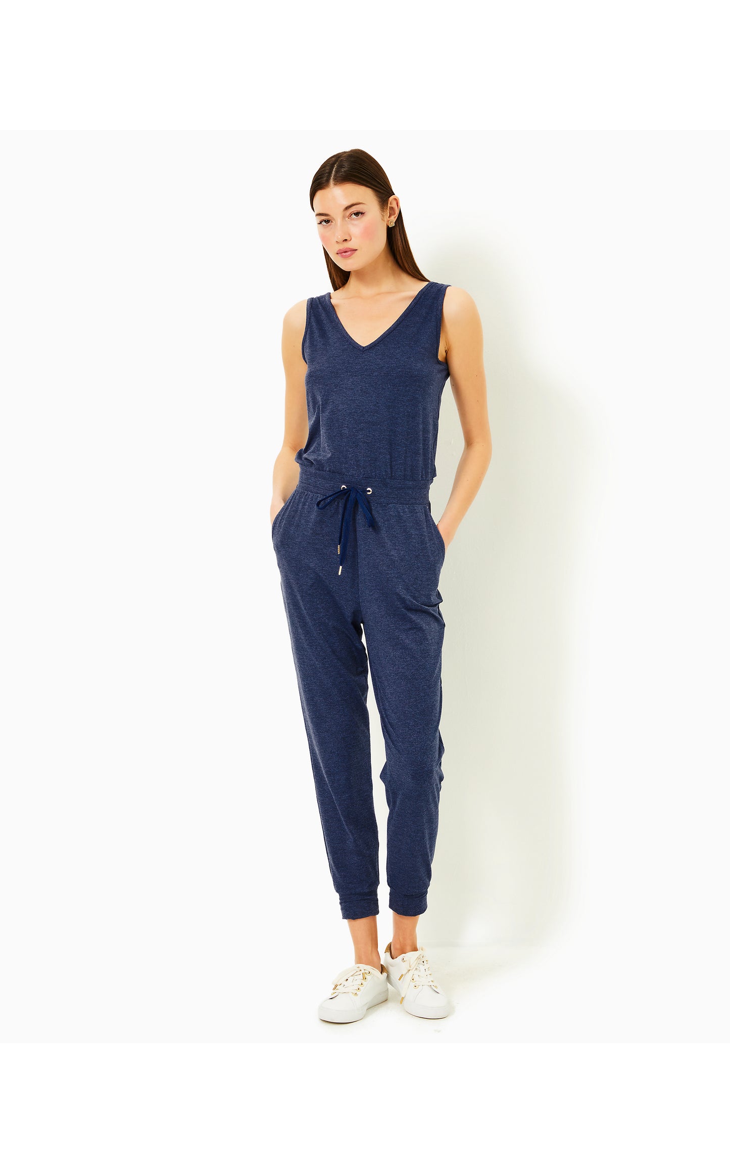 Maisie UPF 50+ Jumpsuit Heathered Med Blue