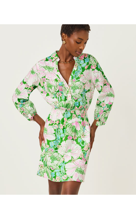 Abralynn Linen Shirtdress Putting Green