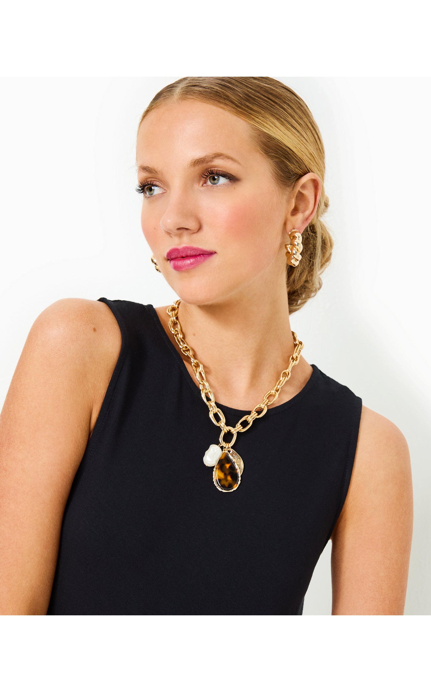 Safari Party Necklace Brown Tortoise