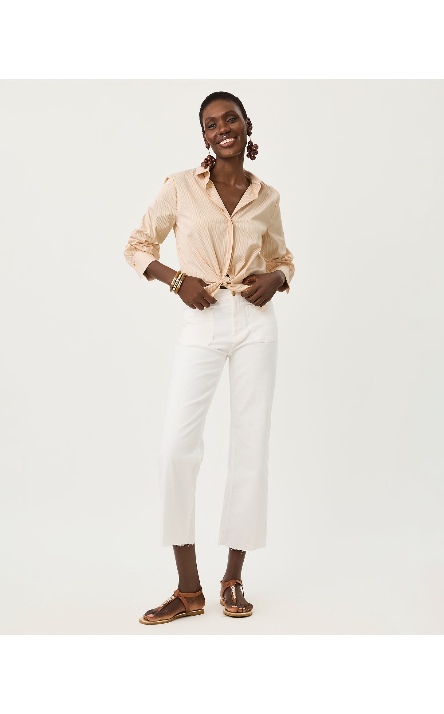 The Tie Lilly Shirt Iced Latte