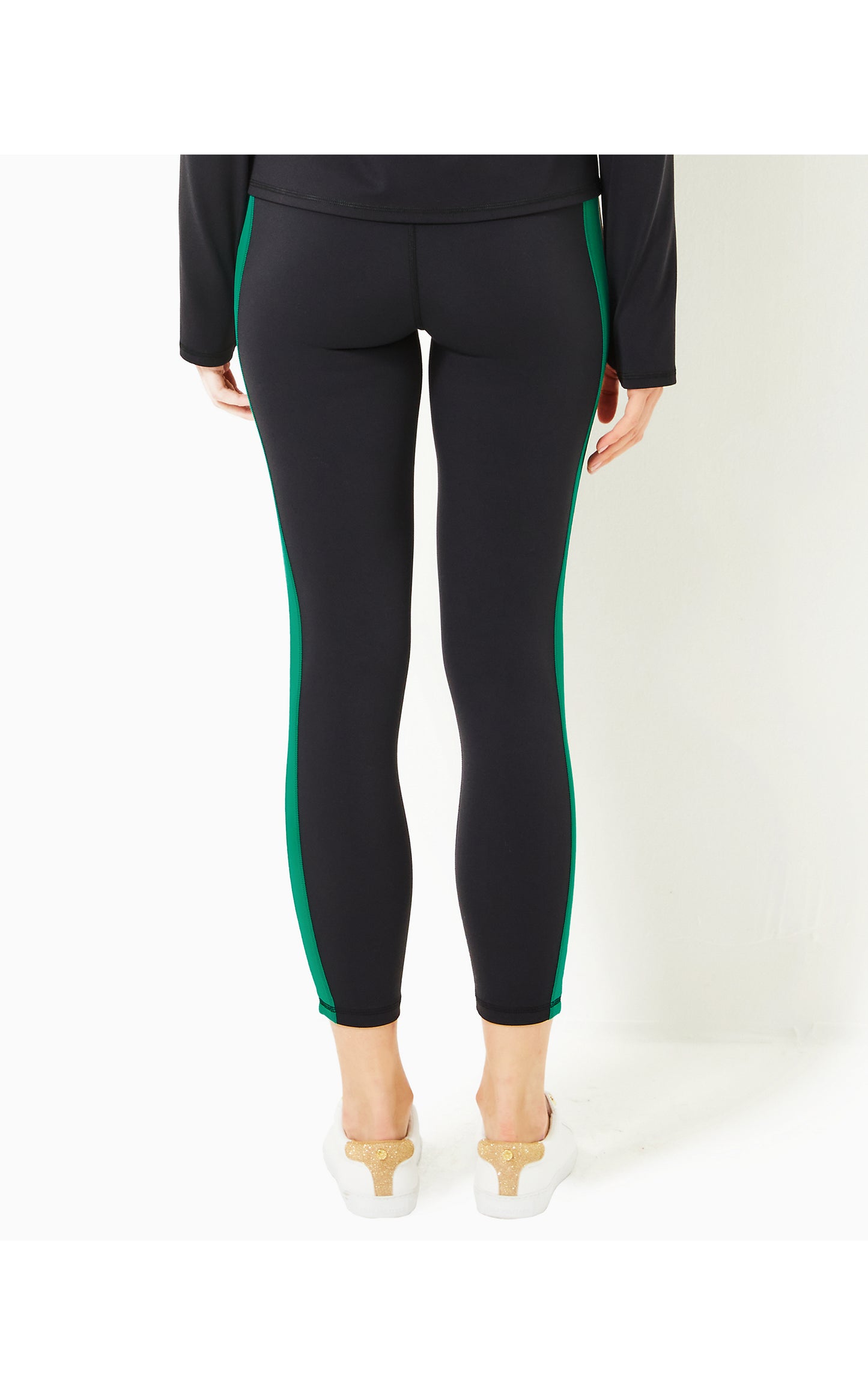 Weekender High Rise Midi Legging Noir Colorblock