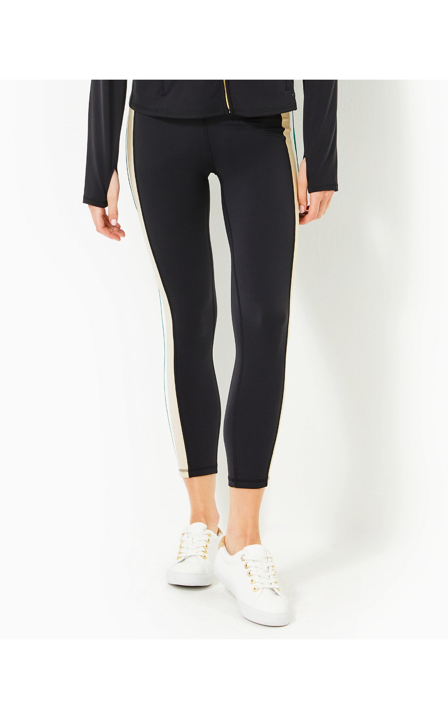 Weekender High Rise Midi Legging Noir Colorblock