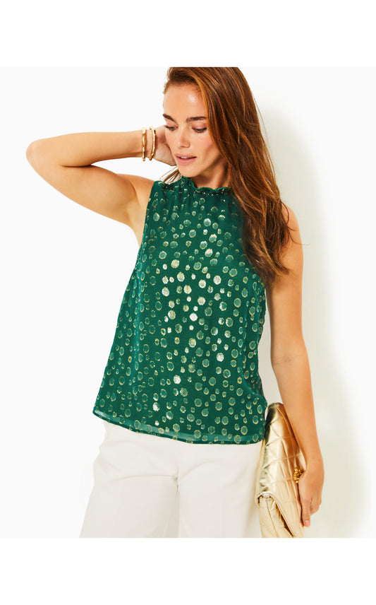 Rayalynne Silk Top Villa Green