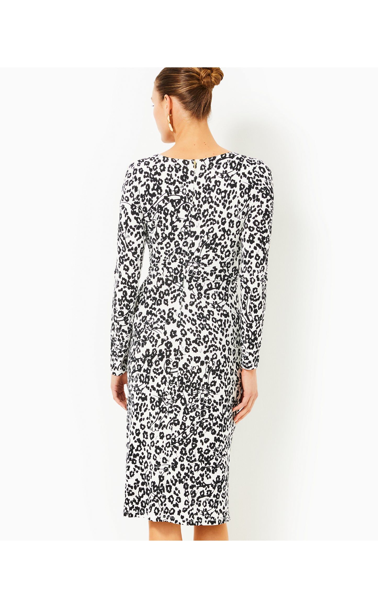 Odella V-Neck Midi Dress Let's Pawty