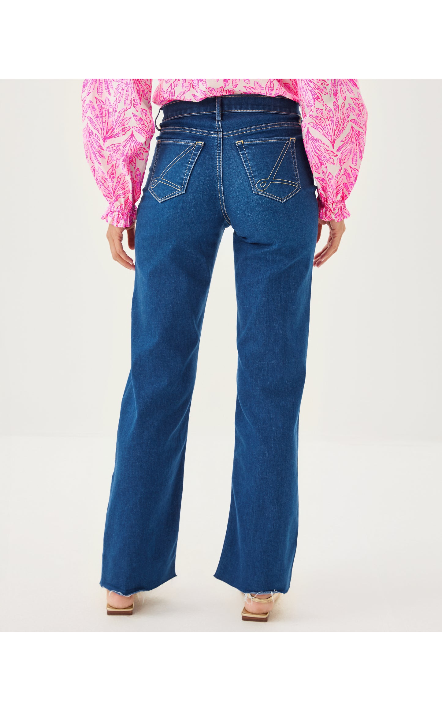 Aniston High Rise Straight Leg Jean Medium Wash