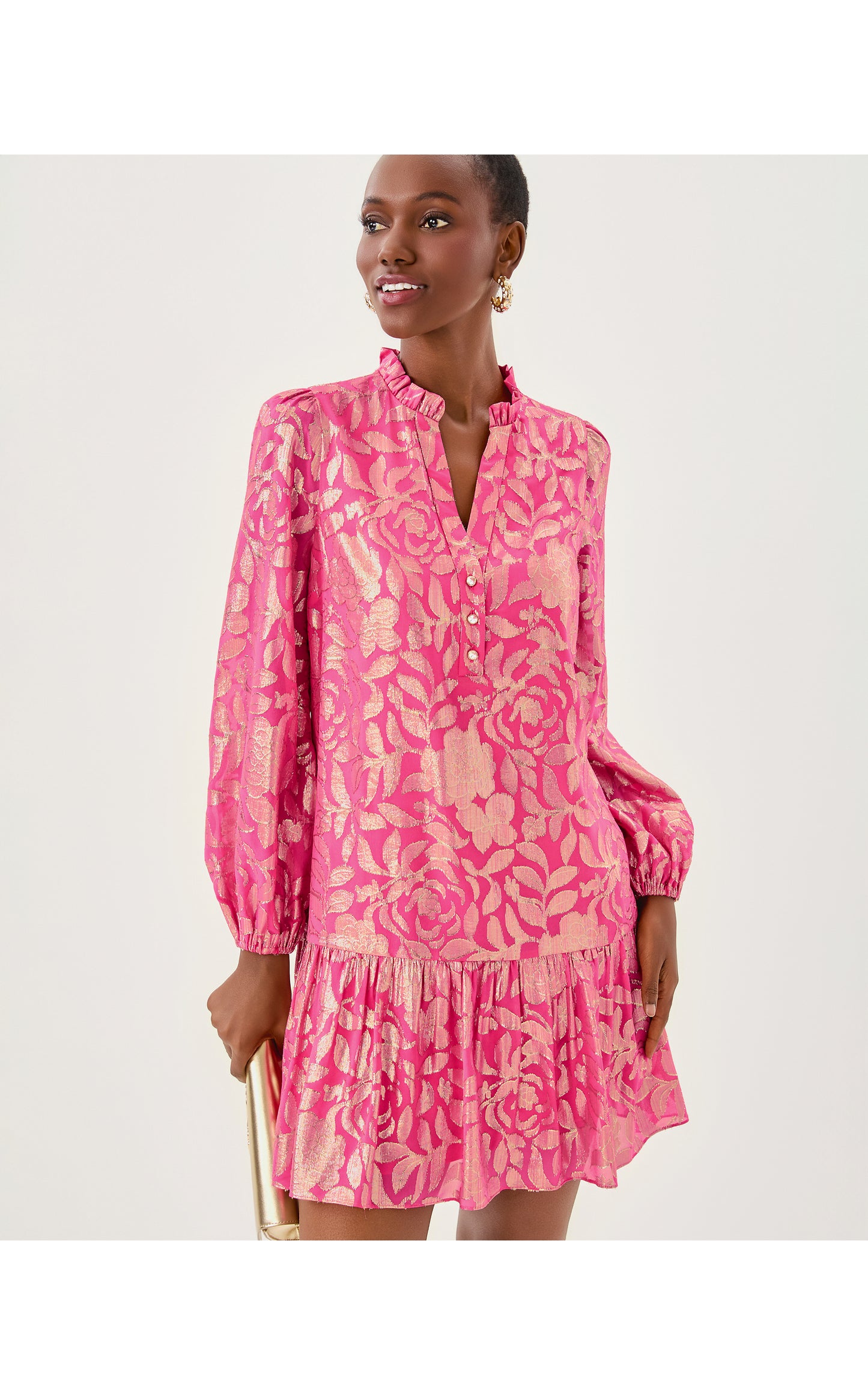 Evaline Dress Sun Shell Pink