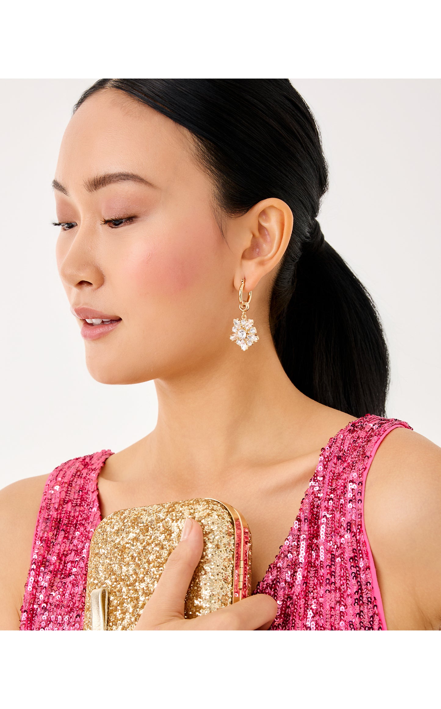 Party Charm Hoop Earrings