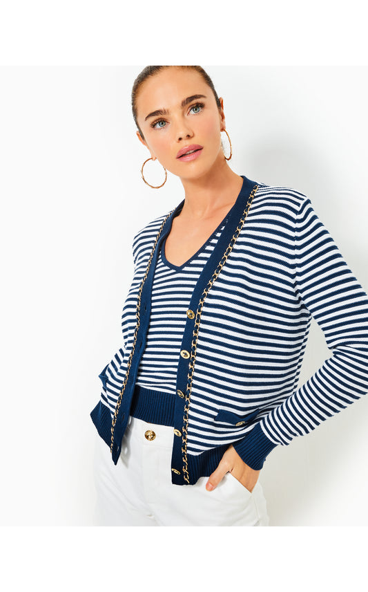 Wrenlee Sweater Set Oceanside Stripe