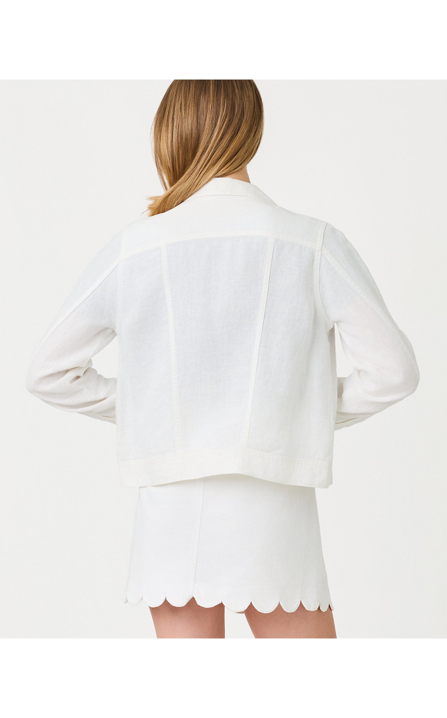Seaspray Linen Jacket Resort White