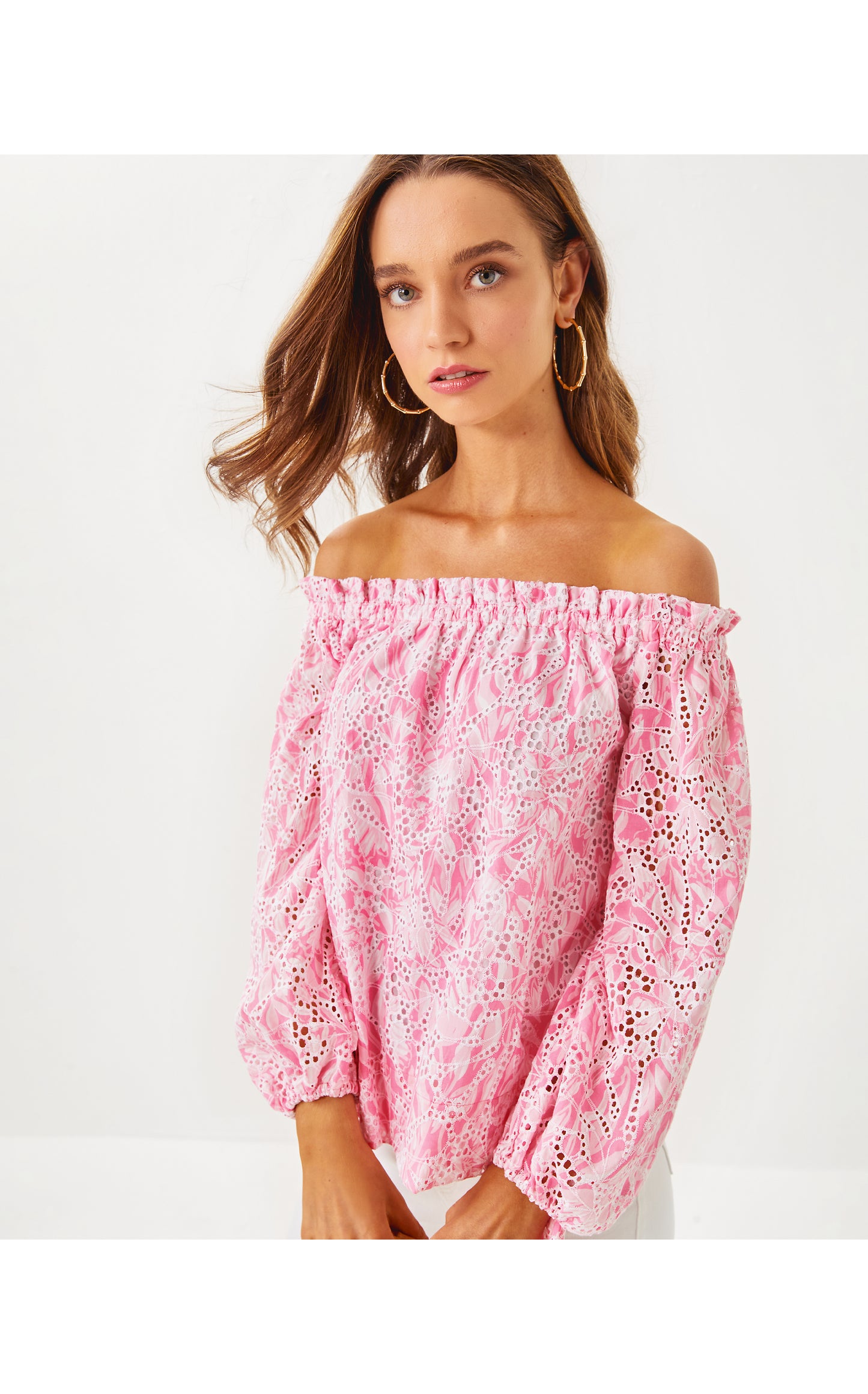 Jamielynn Long Sleeve Off the Shoulder Top Tulip to Tango