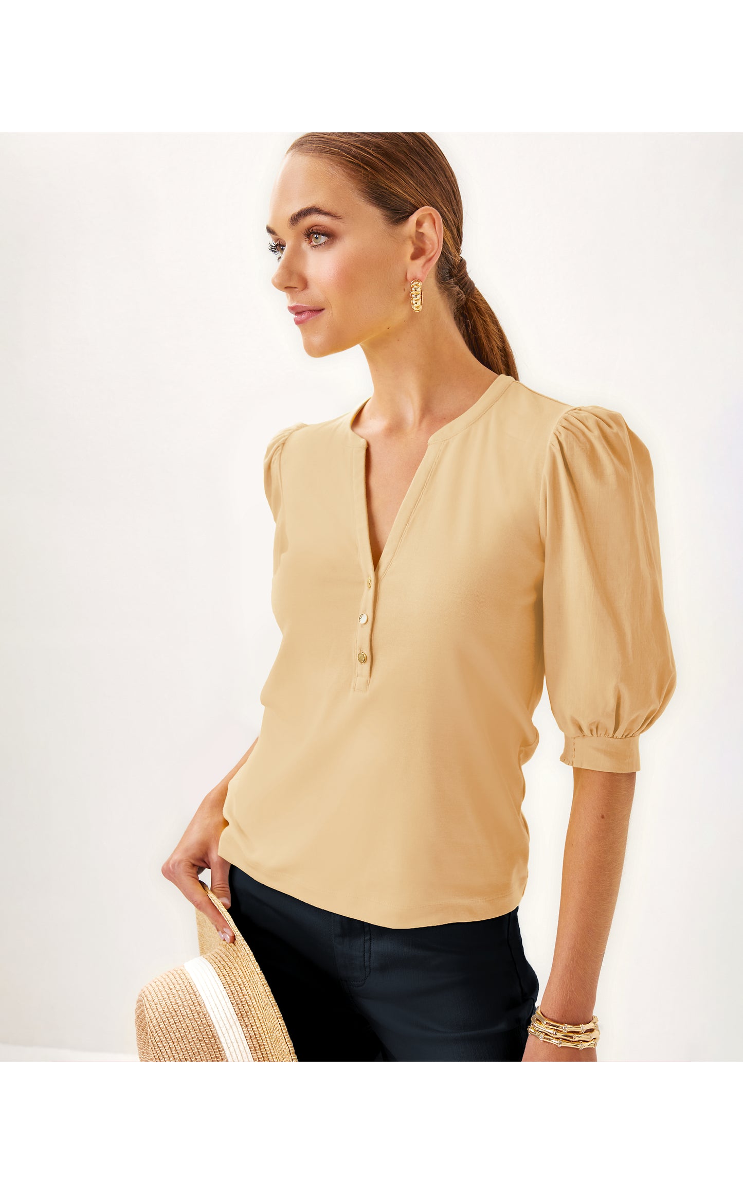 Ronson Knit Top Wicker Tan