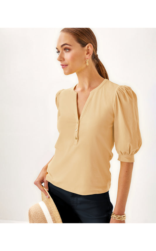 Ronson Knit Top Wicker Tan