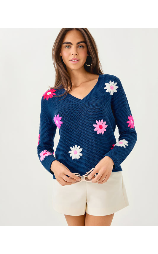 Tensley Sweater Starlight Navy Garden Oasis
