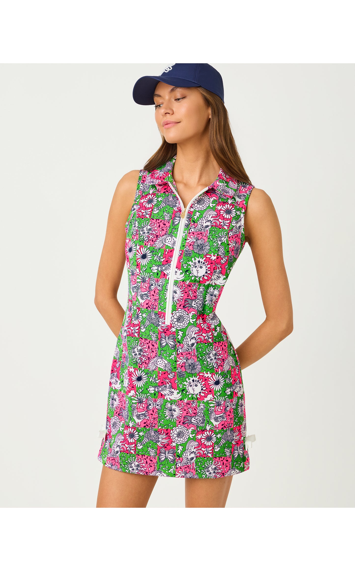 Kathy Bow Dress UPF 50+ Lil Chicken Check