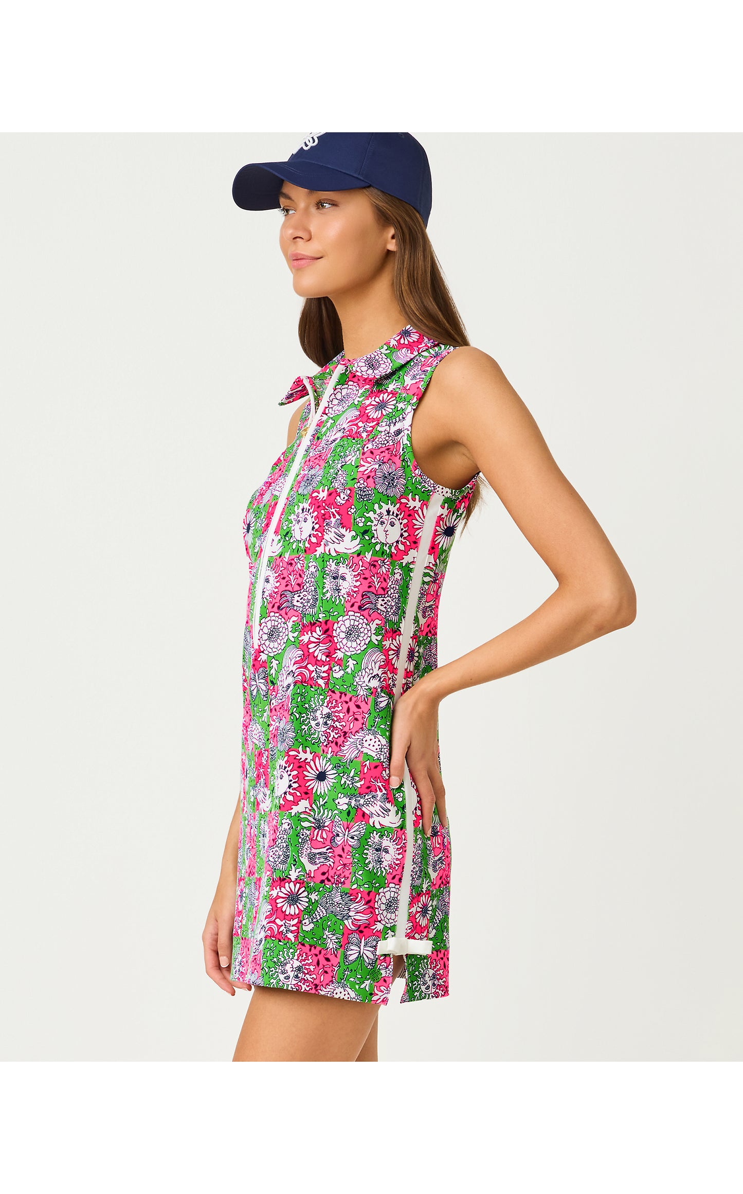 Kathy Bow Dress UPF 50+ Lil Chicken Check