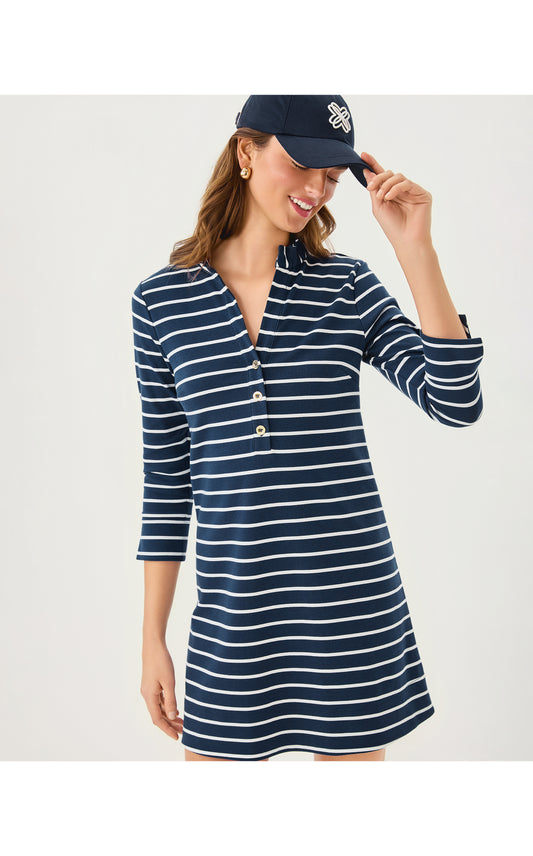 Knightley Dress Low Tide Navy Heritage Stripe