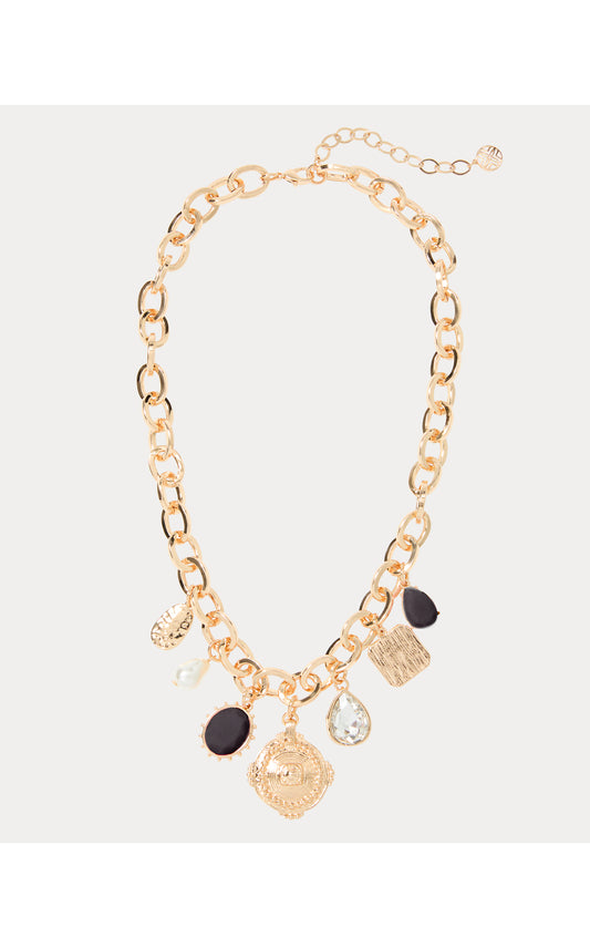 Sunset Shadows Charm Necklace Noir
