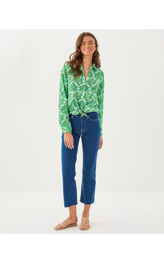 Lindessa High Rise Crop Jean Medium Wash