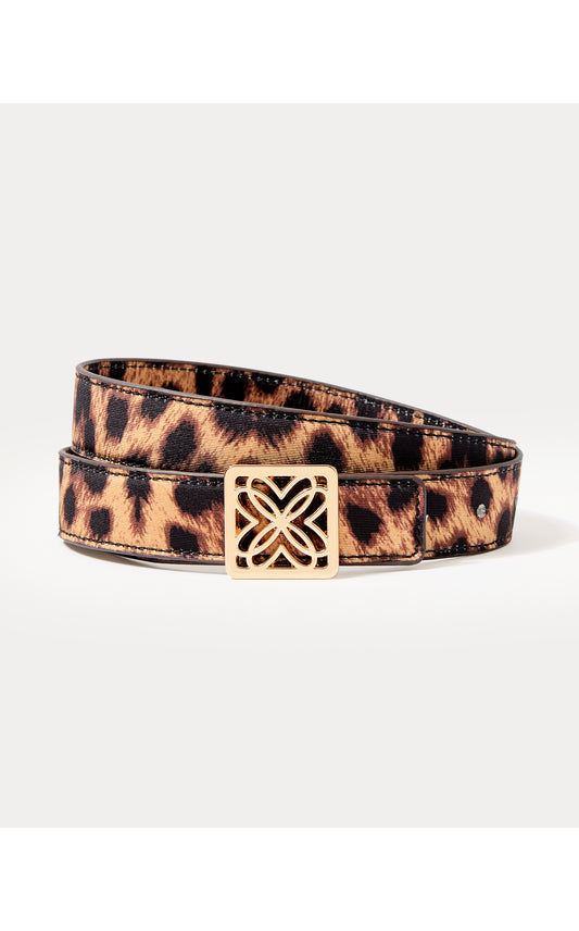 LP Skinny Logo Belt Leopard
