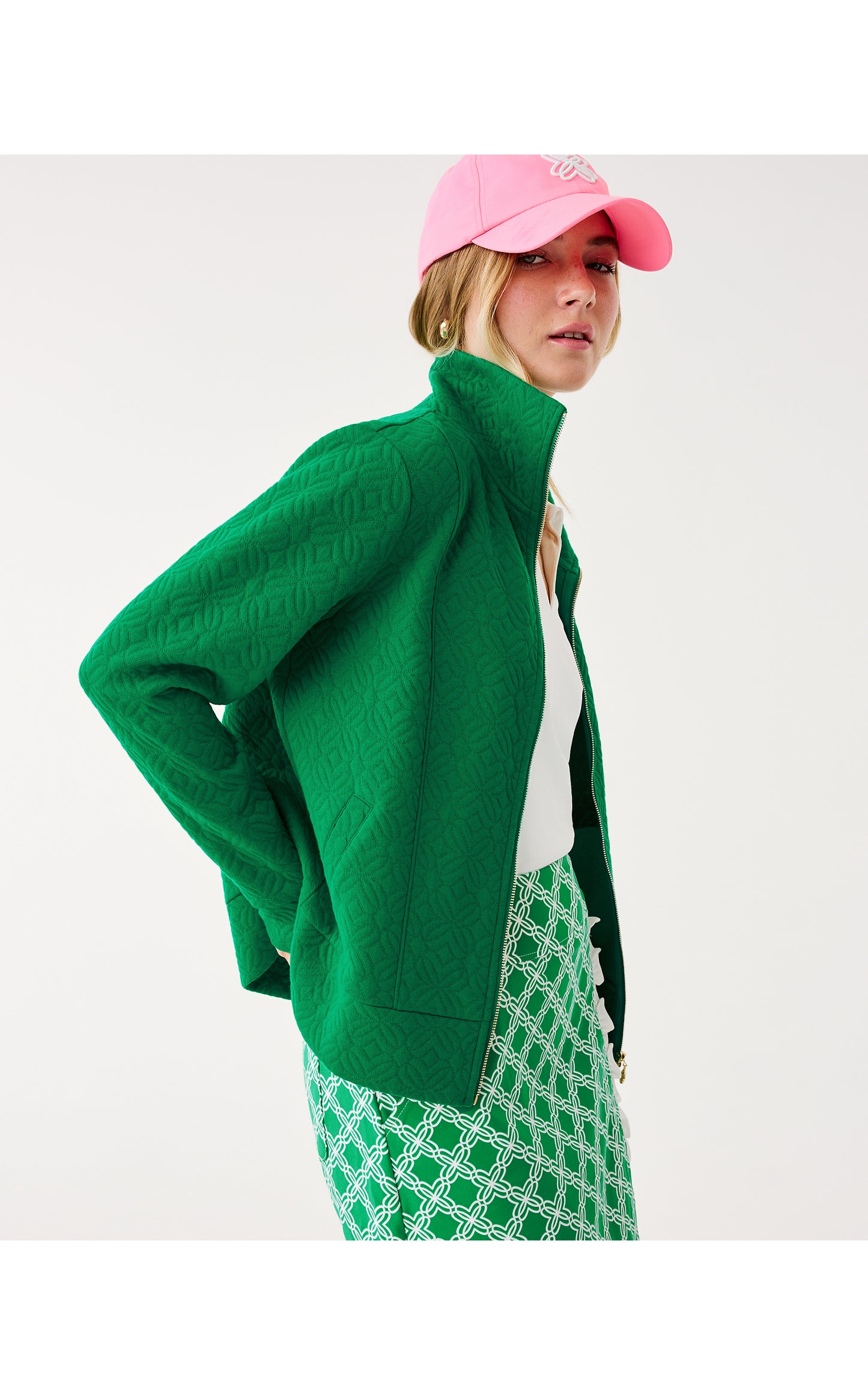 Eleni Zip-Up Bamboo Green