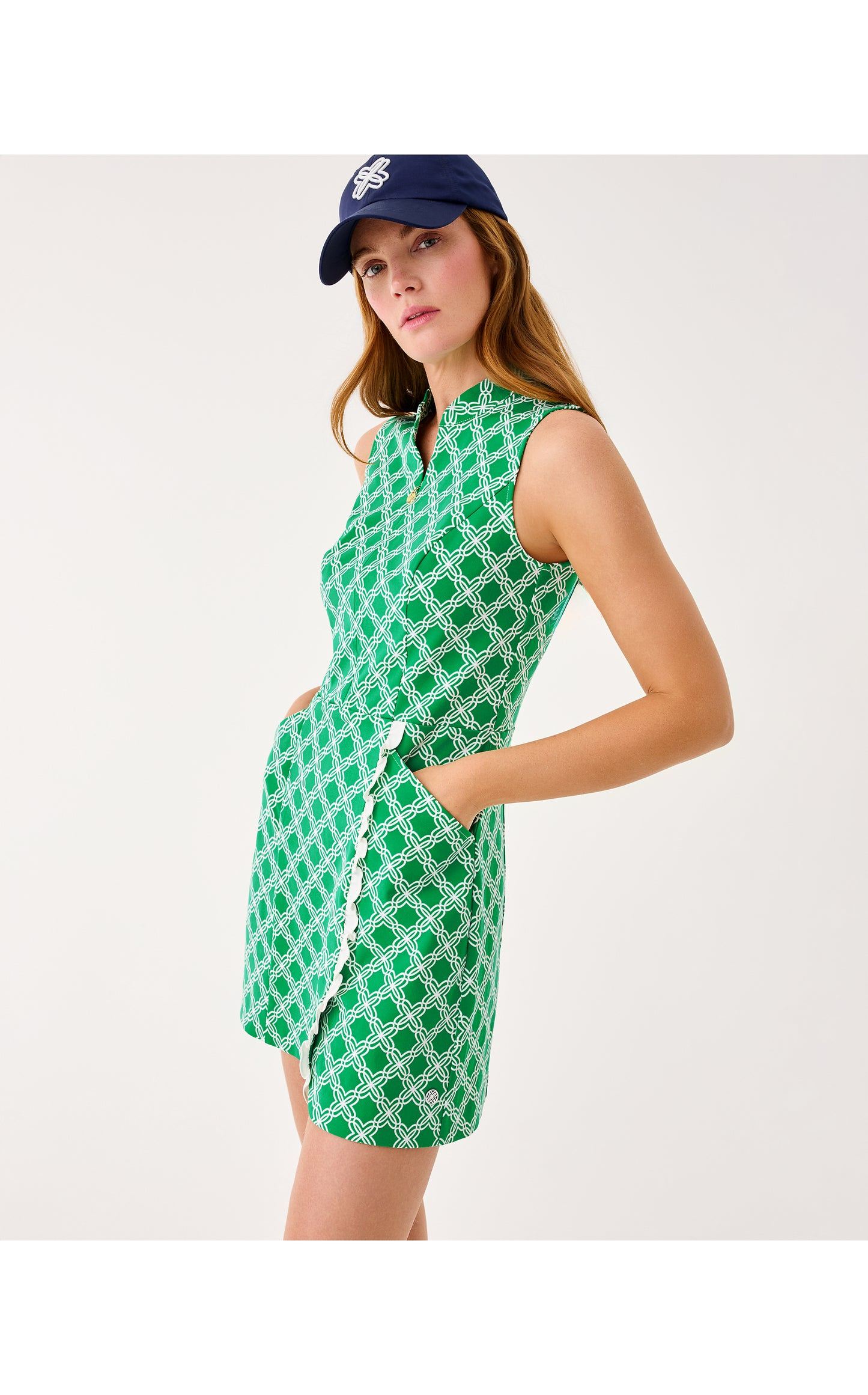 Catarina Ruffle Dress UPF 50+ Bamboo Green