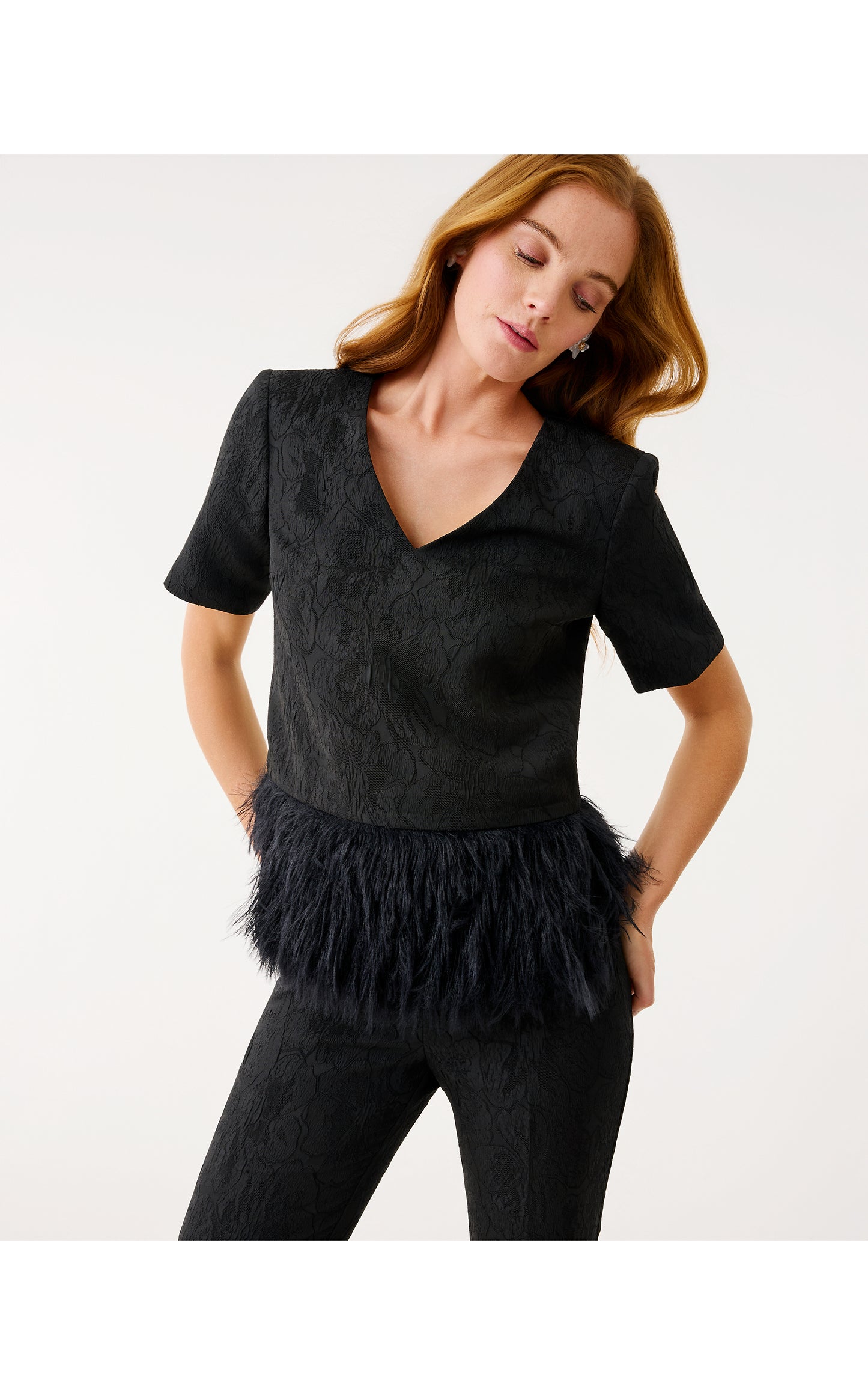 Rylan V-Neck Top Noir