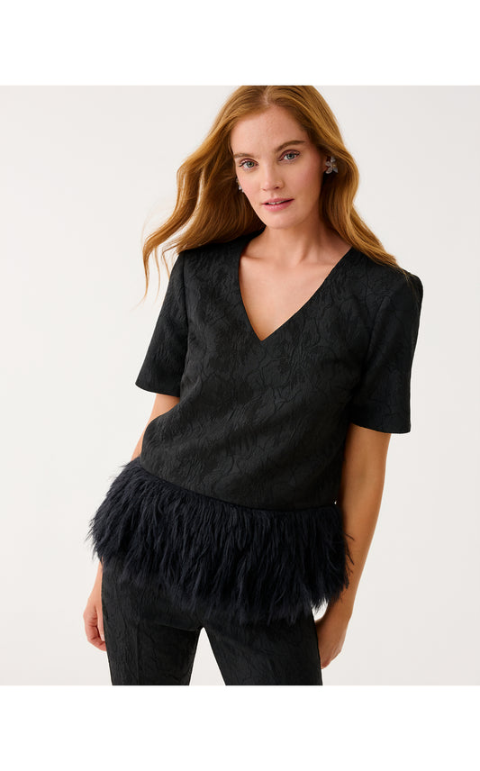 Rylan V-Neck Top Noir