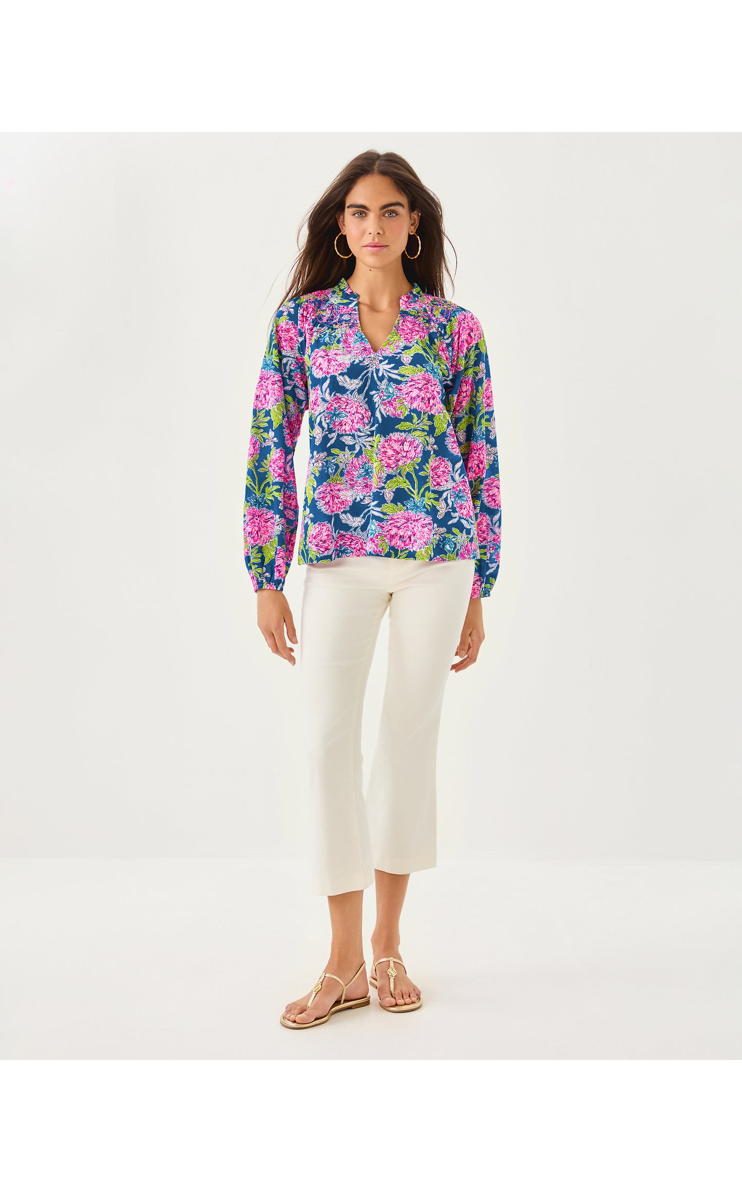 Lourdes Long Sleeve Top Dahlia Licious