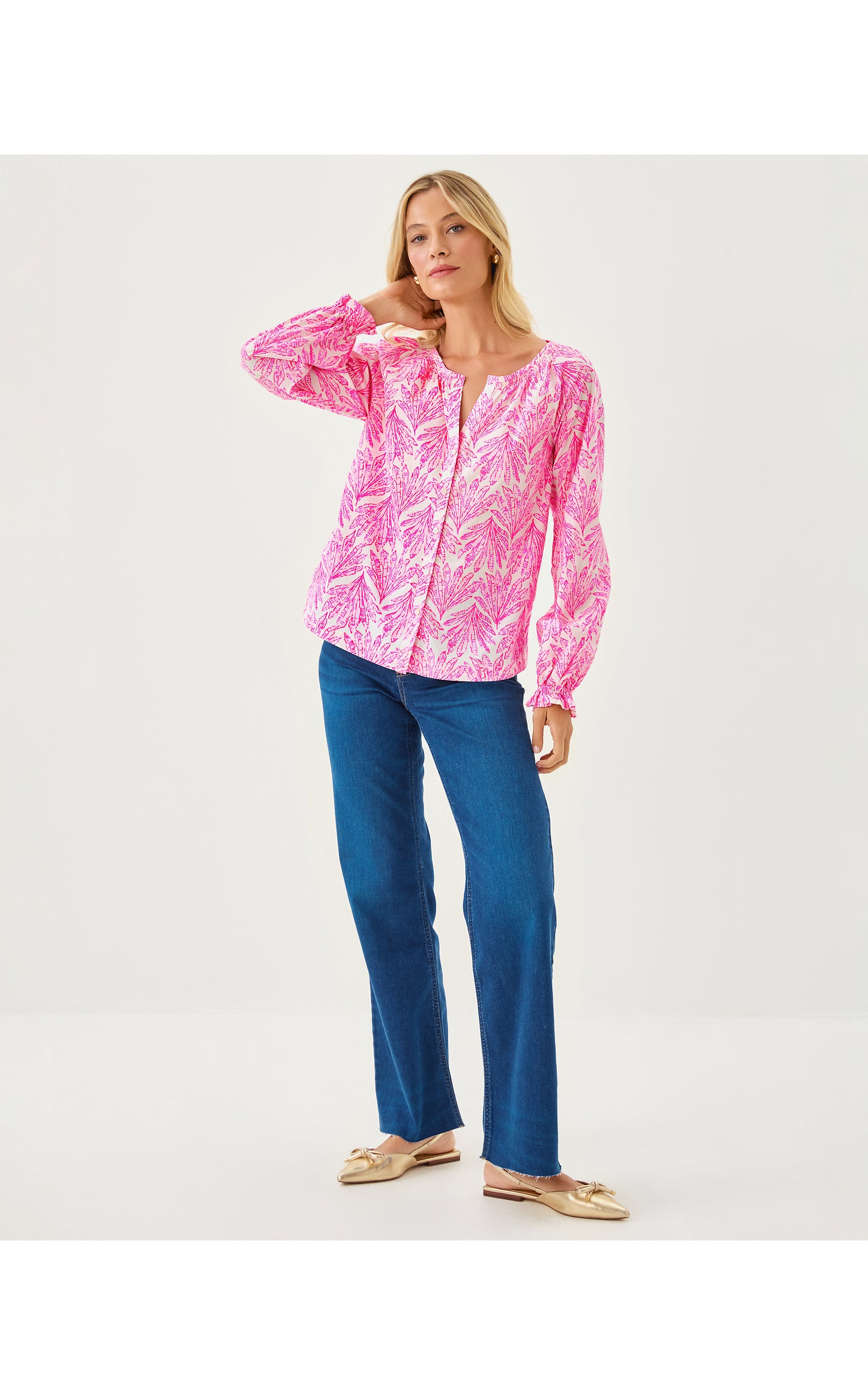 Aniston High Rise Straight Leg Jean Medium Wash