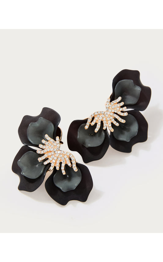 Dahlialicious Earrings Noir