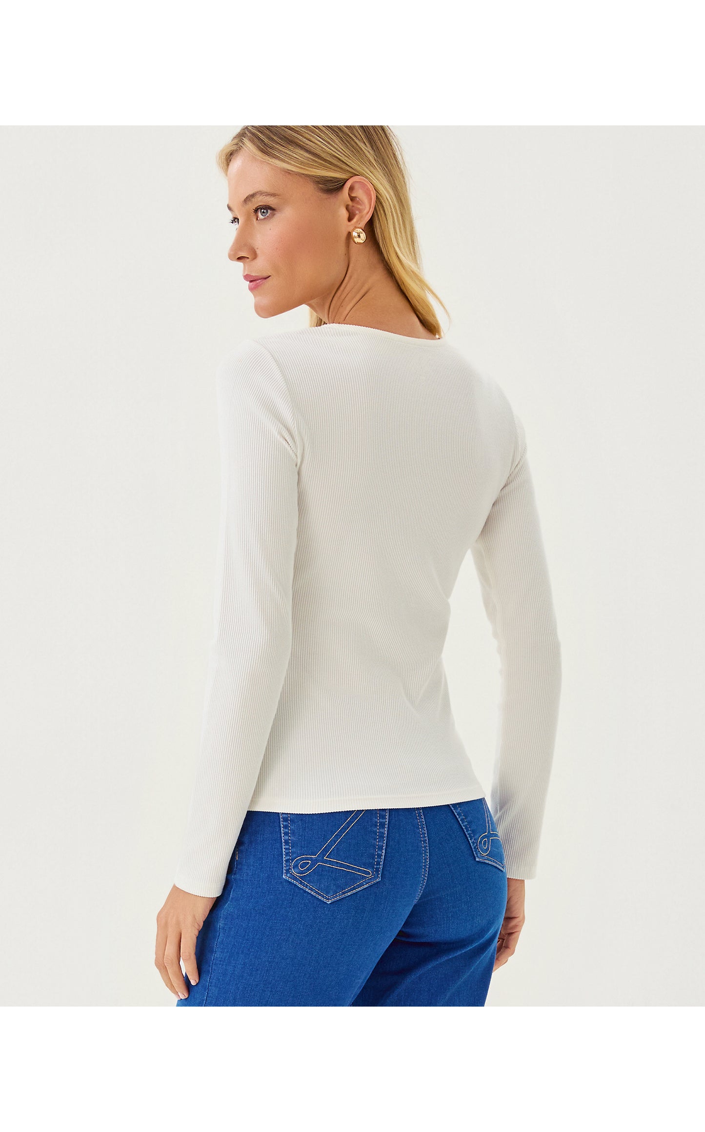 Beaty Long Sleeve Knit Top Coconut