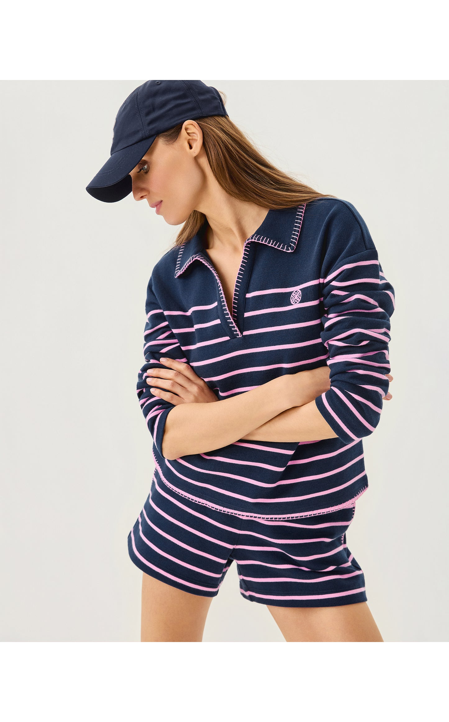 Aubra Short Low Tide Navy Legacy Stripe