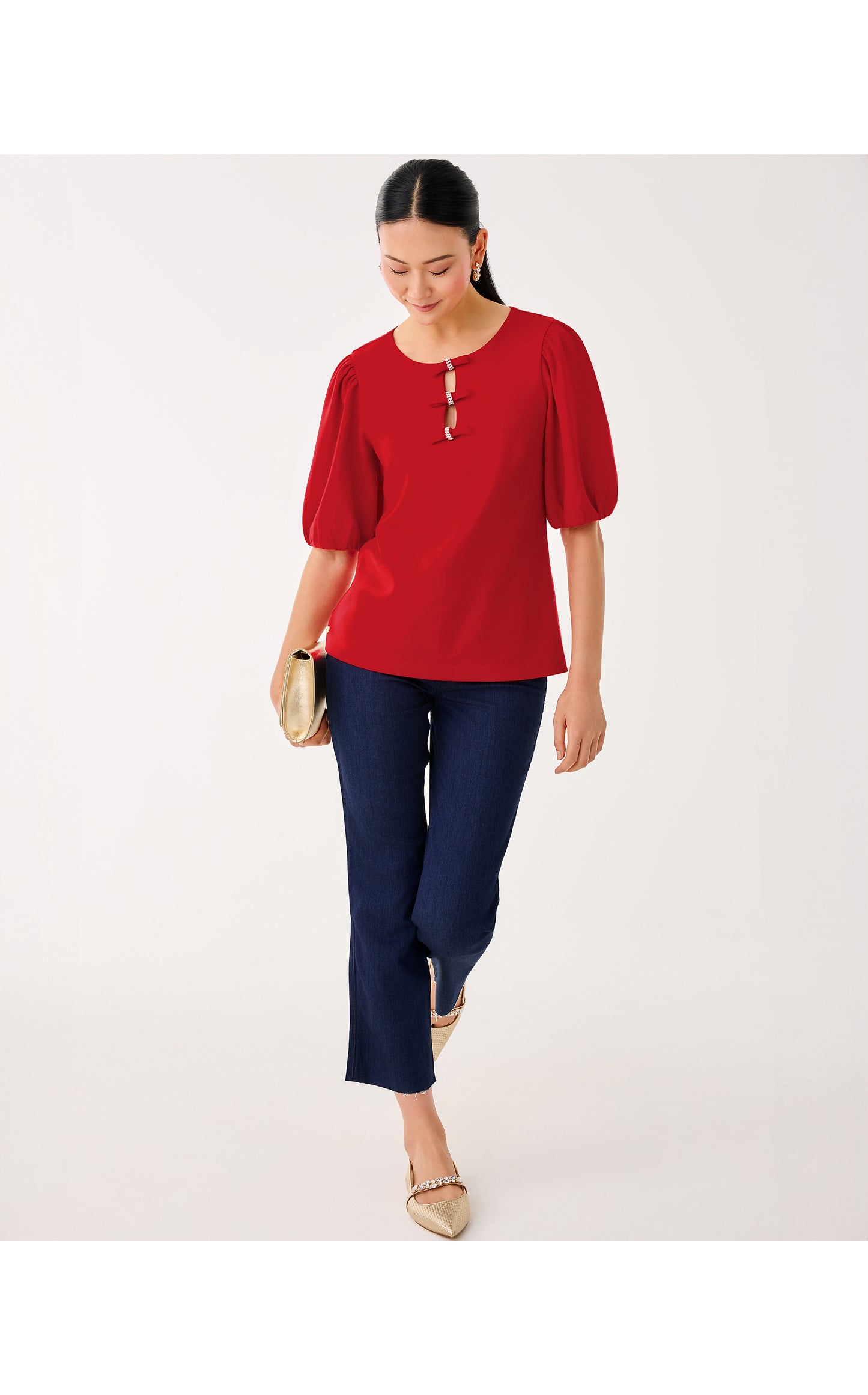 Ethenia Knit Top Cranberry Red