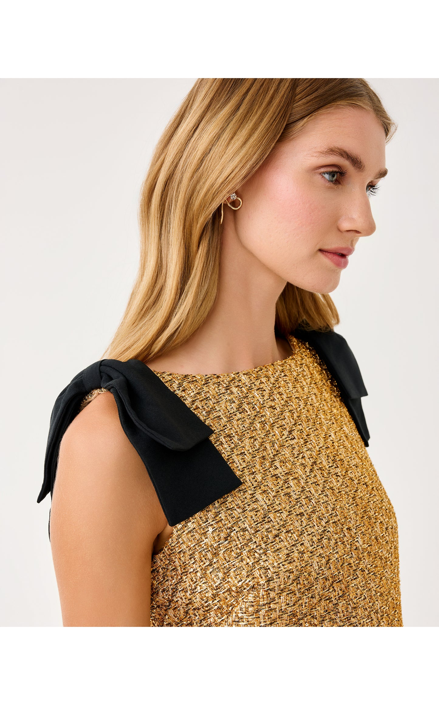 Cora Skirted Romper Gold Metallic