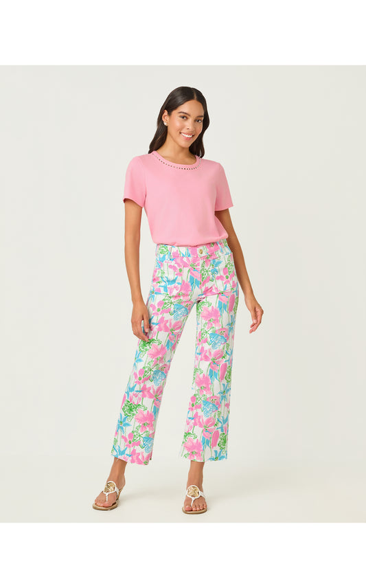Harleen High Rise Crop Jean Viney Liney
