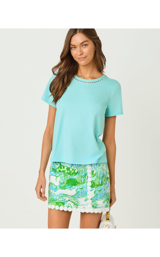 Clairmont Pearl Knit Top Day Dream Blue