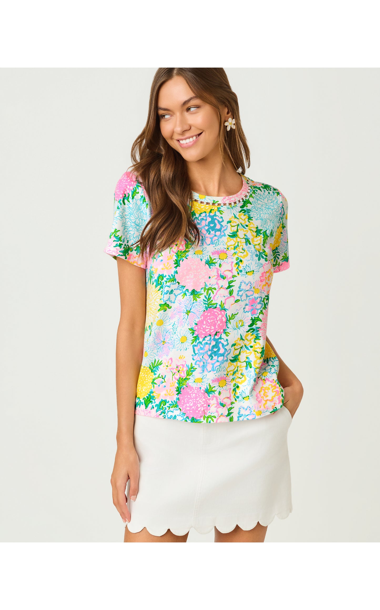 Clairmont Pearl Knit Top Lilly Garden
