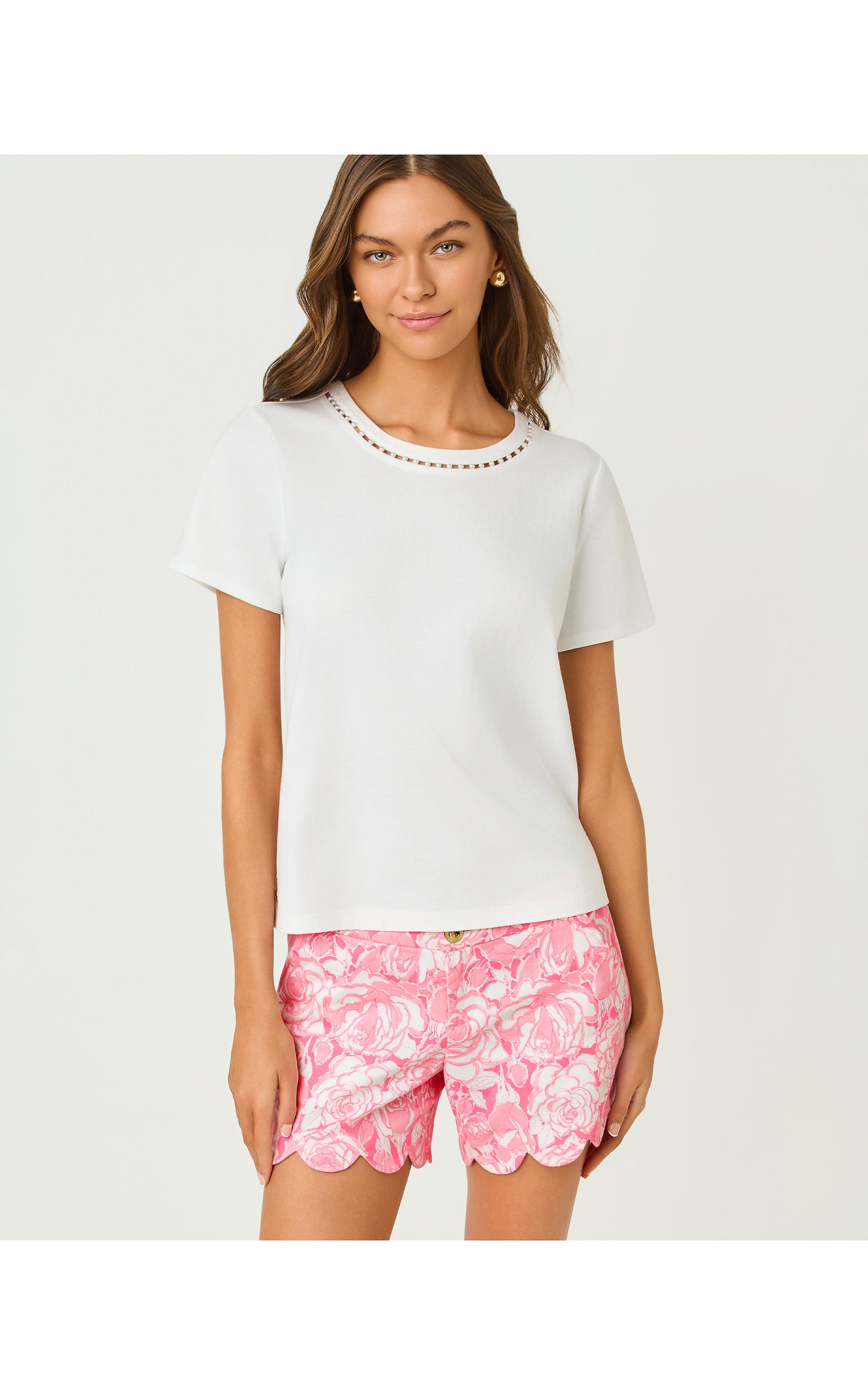 Clairmont Pearl Knit Top Resort White