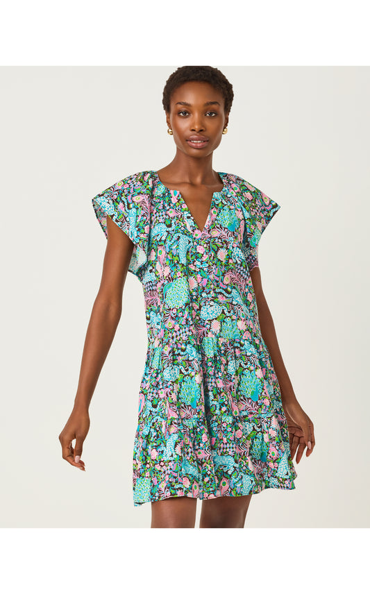 Norella Linen Dress Royal Zoo