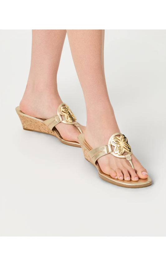 The Lilly Wedge Gold Metallic