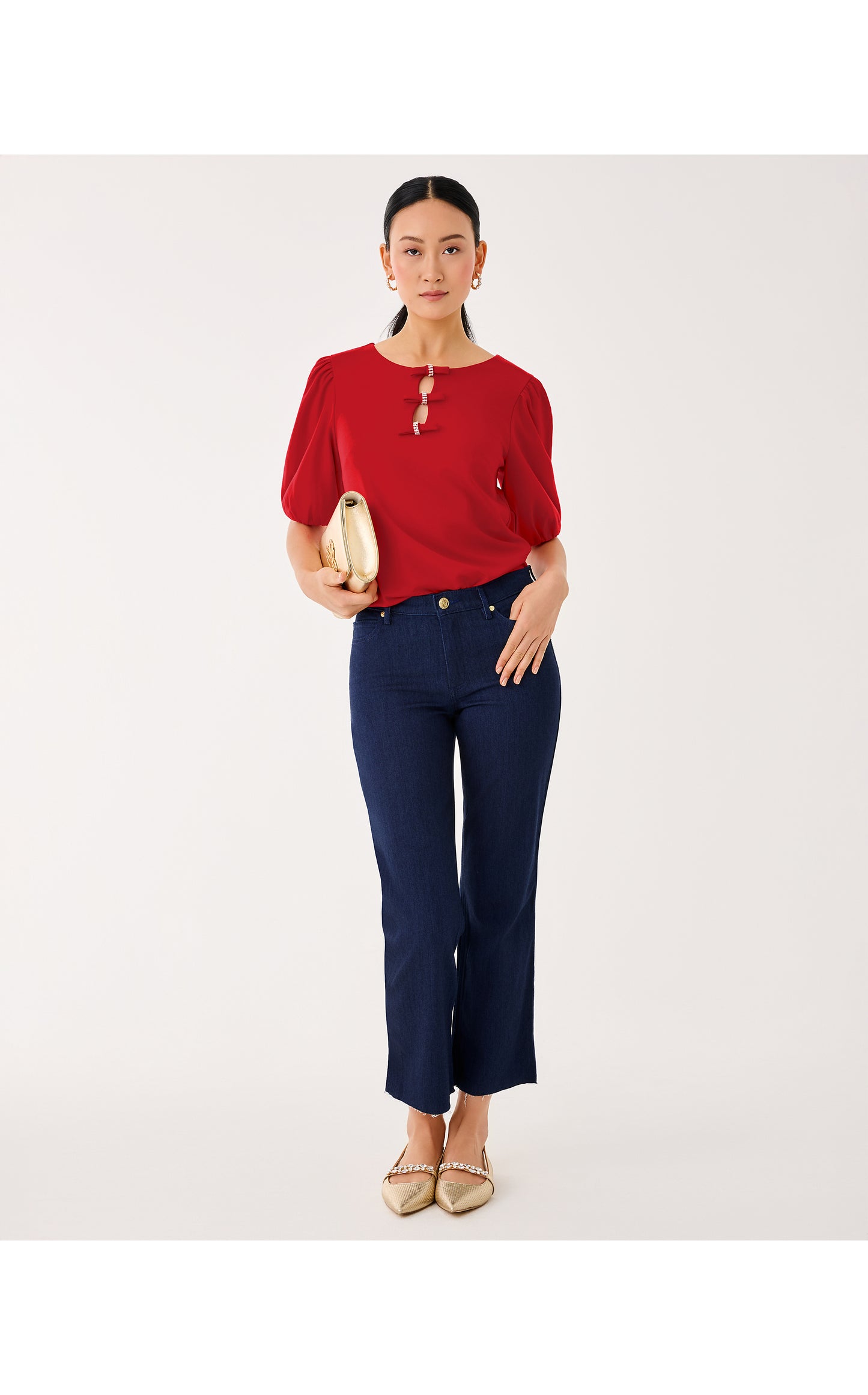 Ethenia Knit Top Cranberry Red