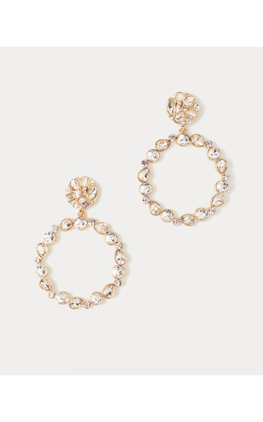 Party Punch Hoop Earrings Clear