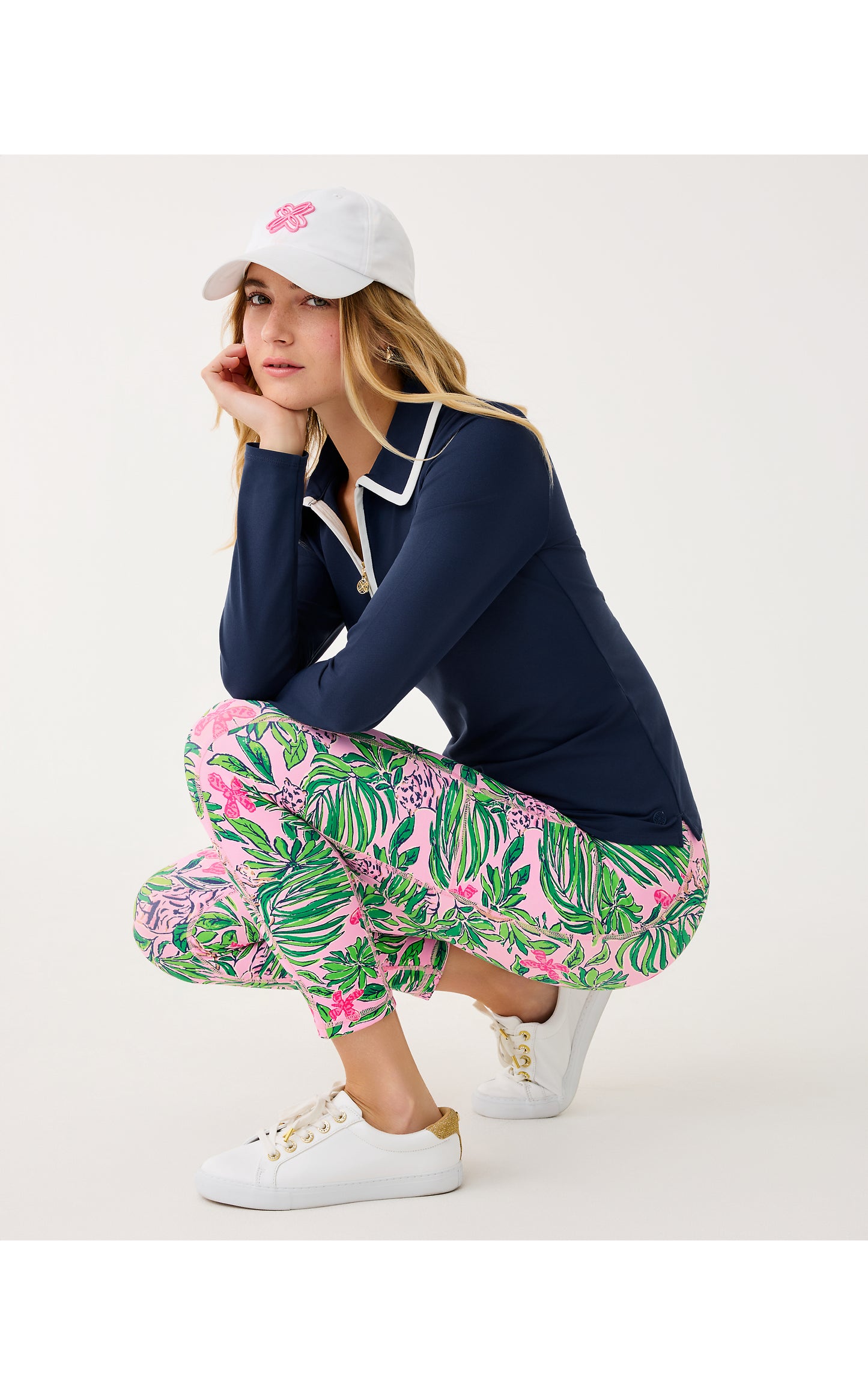 Frida Half Zip Long Sleeve Polo UPF 50+ Low Tide Navy