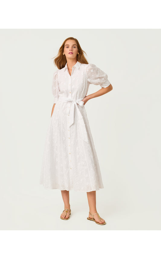 Larkyn Midi Shirtdress Resort White