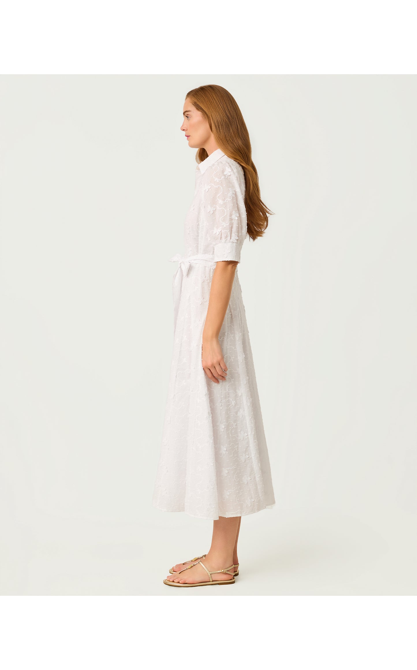 Larkyn Midi Shirtdress Resort White