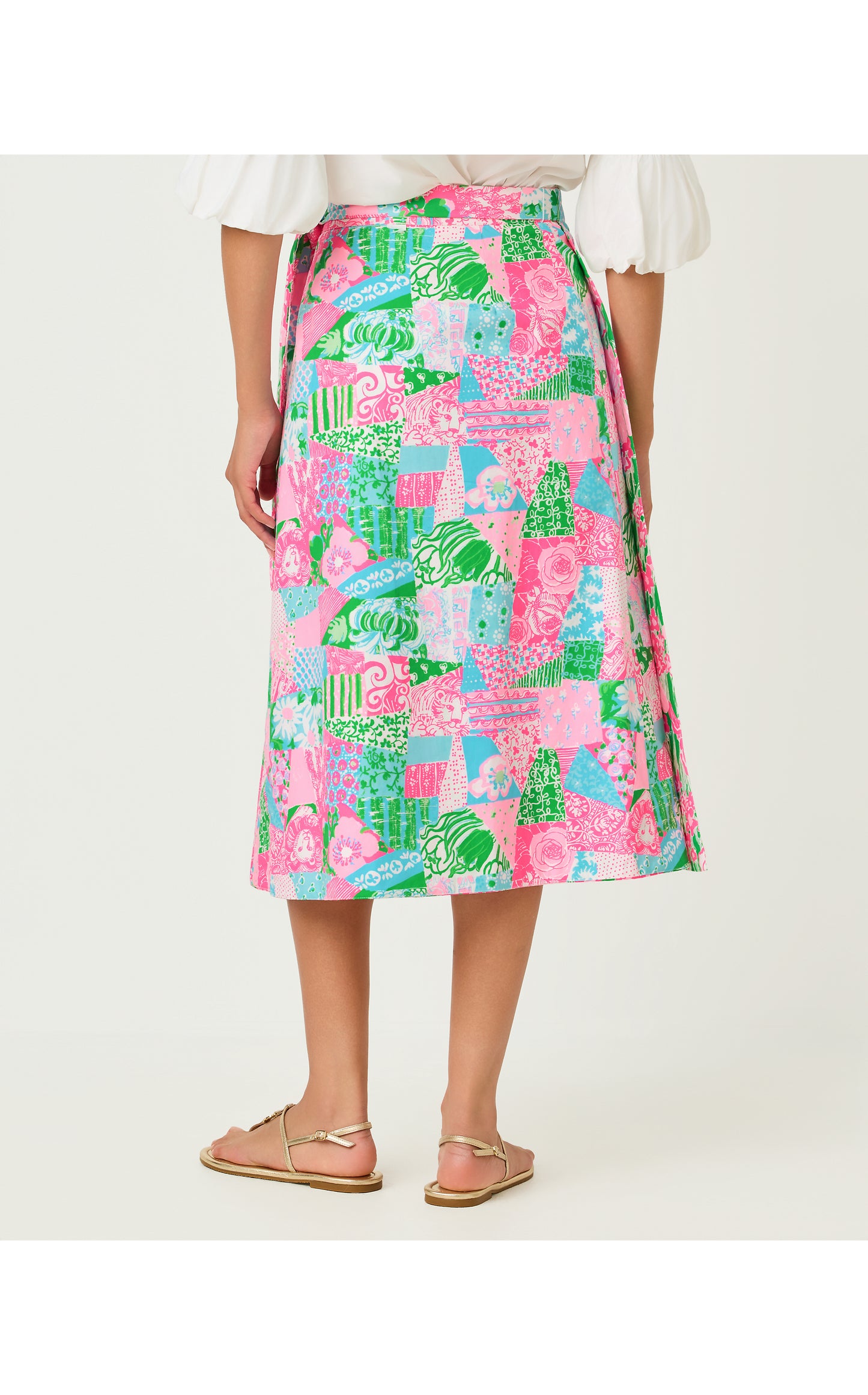 Constance Reversible Midi Skirt Crazy Quilt