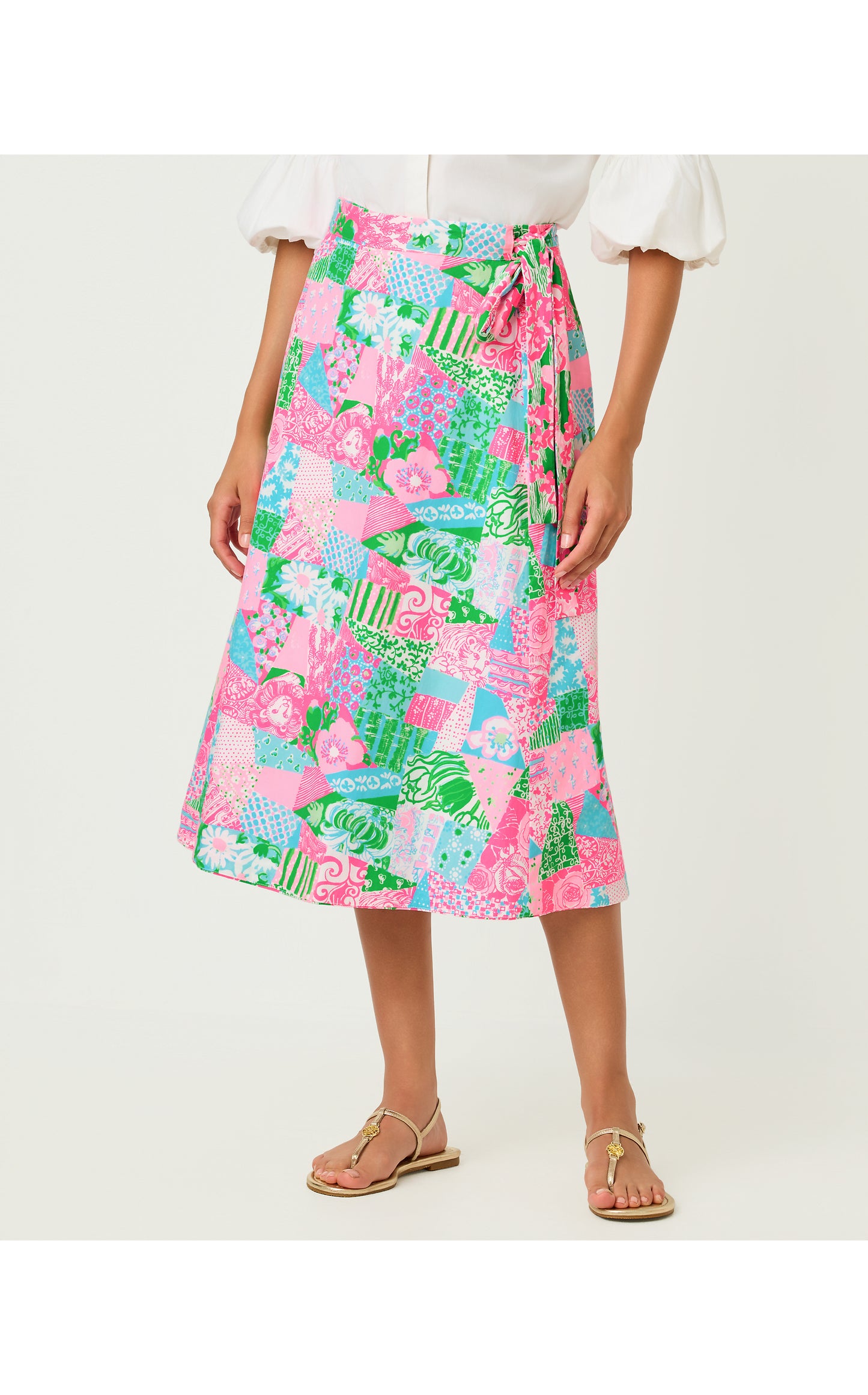 Constance Reversible Midi Skirt Crazy Quilt