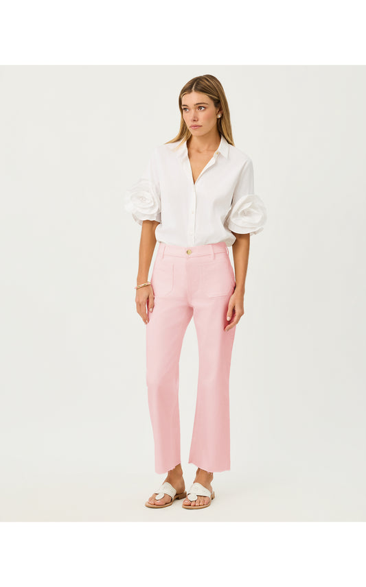 Harleen High Rise Crop Jean Pink Muse